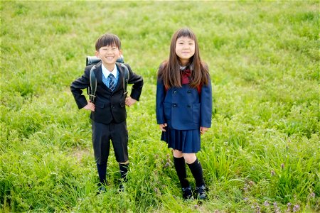 Schoolboy Schoolgirl Children photo