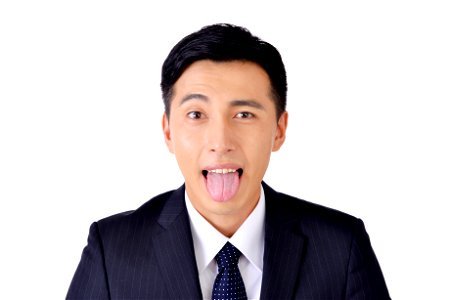Business Man Tongue photo