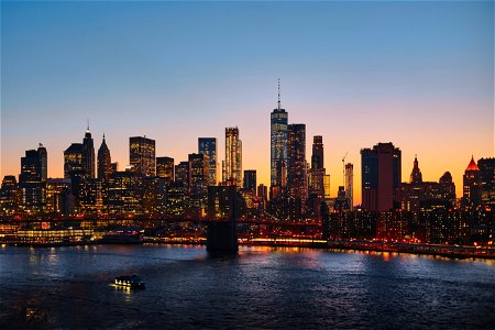 New York Cityscape Sunset photo