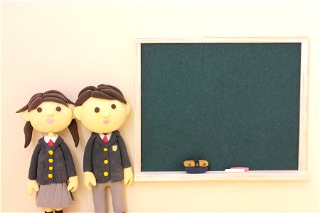 Dolls Couple Student Blackboard photo