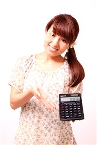 Woman Girl Portrait Calculator photo