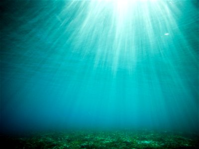 Sea Underwater Sunbeam photo