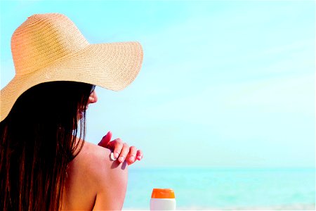 Woman Sunscreen Summer photo