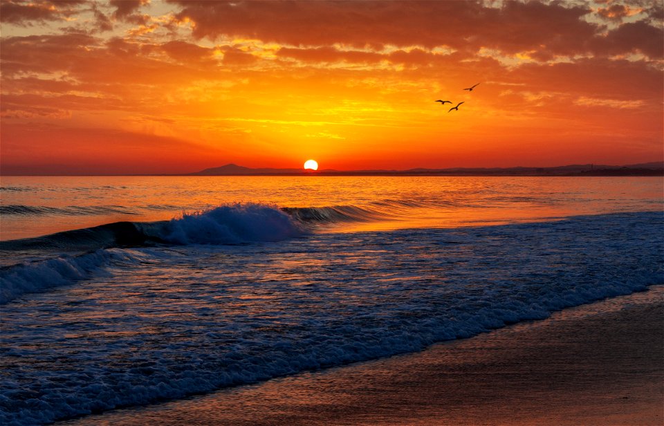 Sunset Sea Beach photo