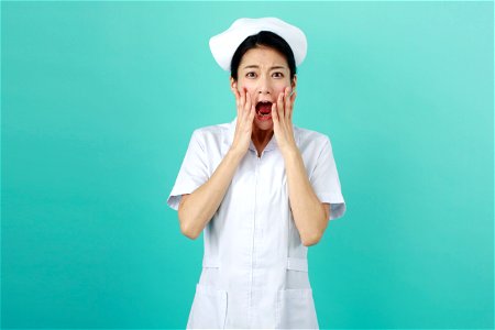Woman Nurse Scream photo