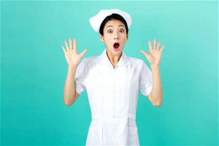 Woman Nurse Surprised photo