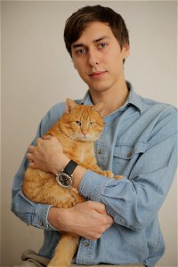 Man Portrait Cat photo