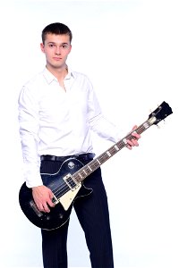 Man Portrait Bass Guitar photo