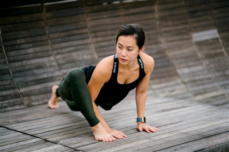 Woman Girl Yoga Stretch photo