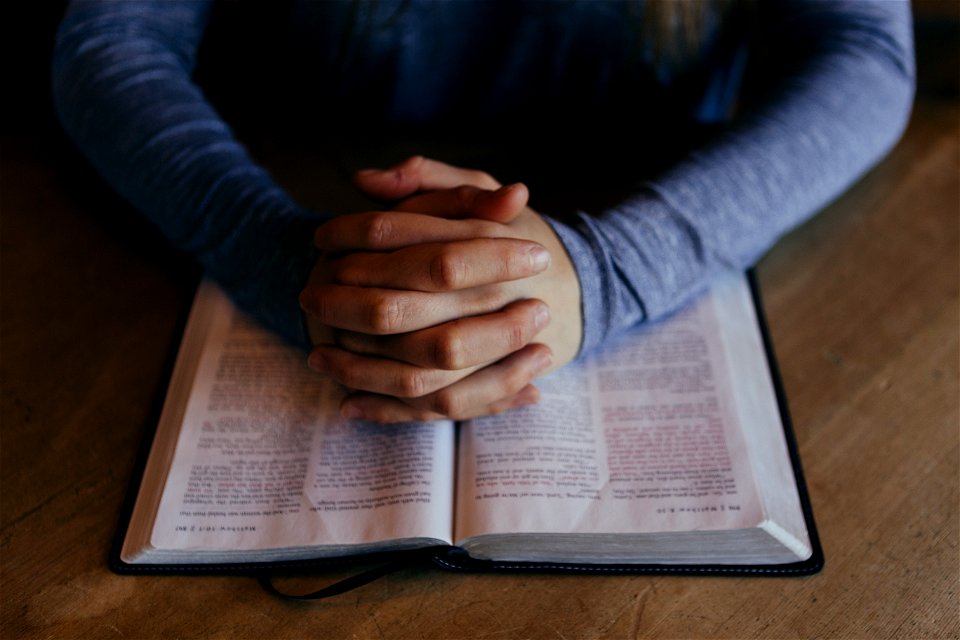 Bible Hands Pray photo