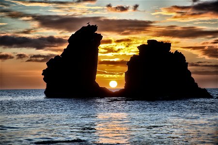 Sunrise Rock Sea photo