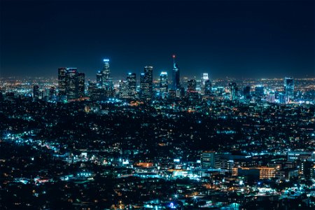 Los Angeles Cityscape Night photo