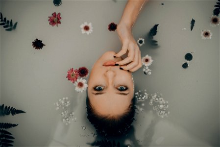 Woman Girl Bathing photo