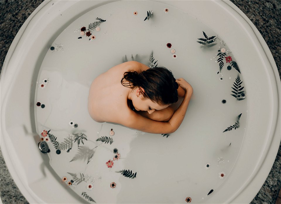 Woman Girl Bathing photo