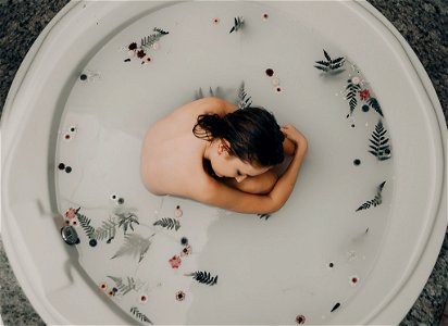 Woman Girl Bathing