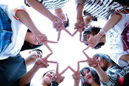 Group Fingers Octagonal Star photo