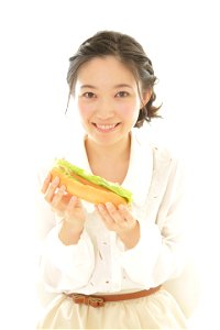 Woman Girl Portrait Sandwich