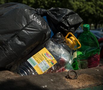 Plastic waste garbage