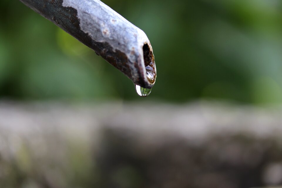 Fountain close up faucet
