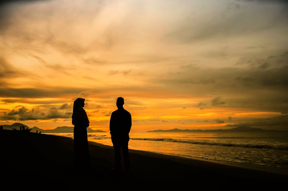 Couple relationship summer