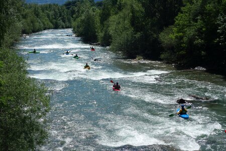 Water sports canoeing rafting