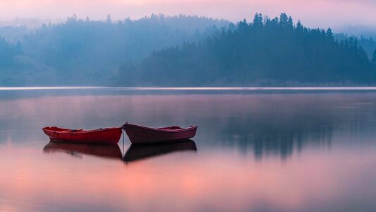 Boat lake in the morning