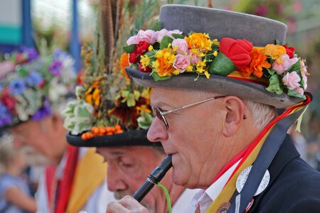 Morris men floral hat flower hat