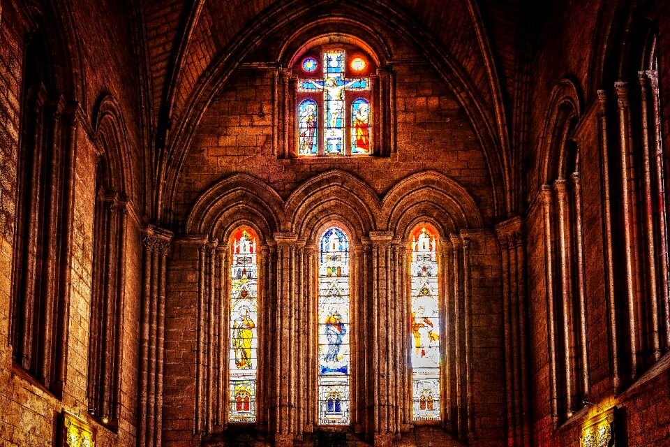 Church window glass dom