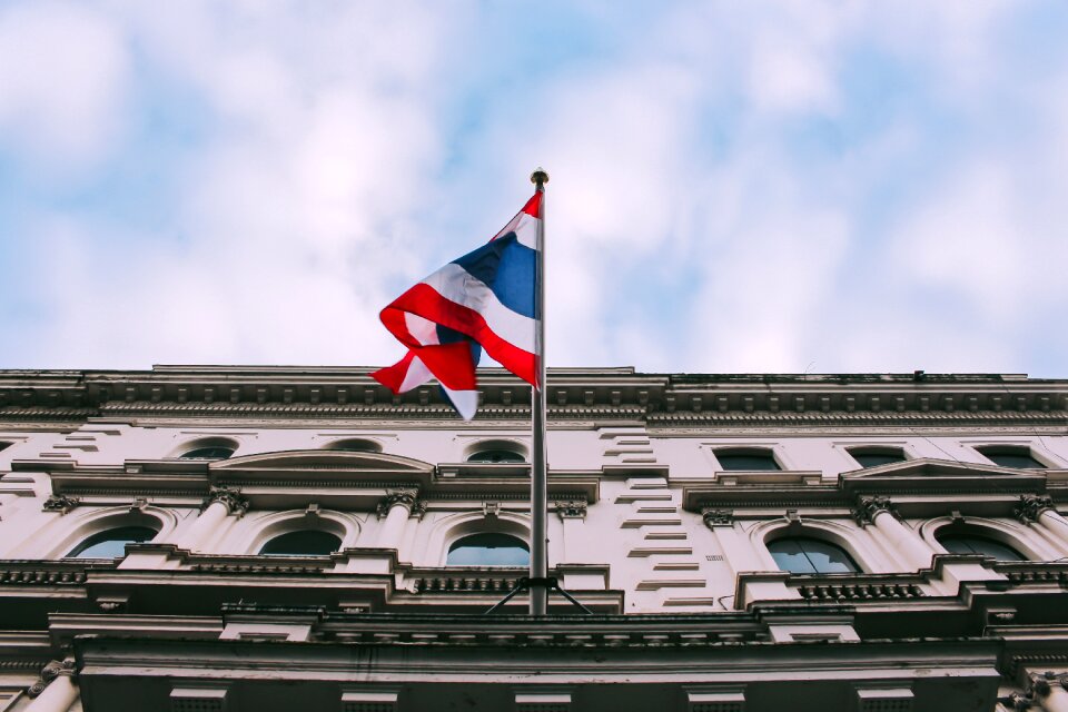 The flag thailand architecture
