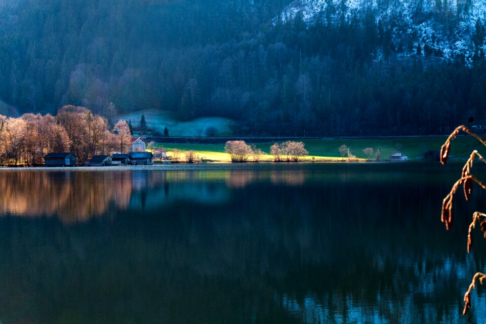 Winter mirror nature