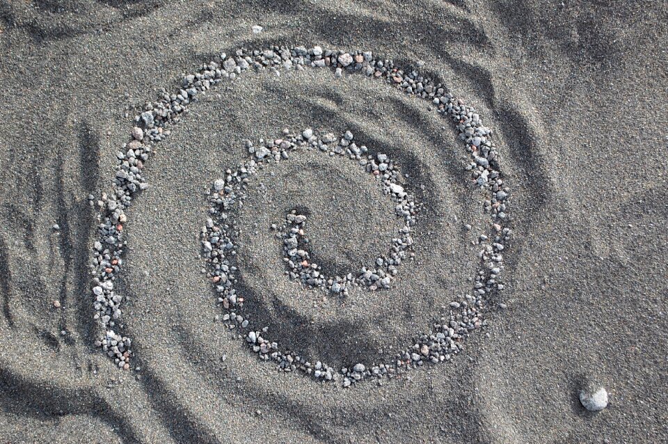 Sand beach volcanic