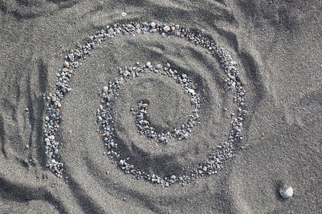 Sand beach volcanic