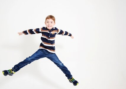 Fun jump child photo