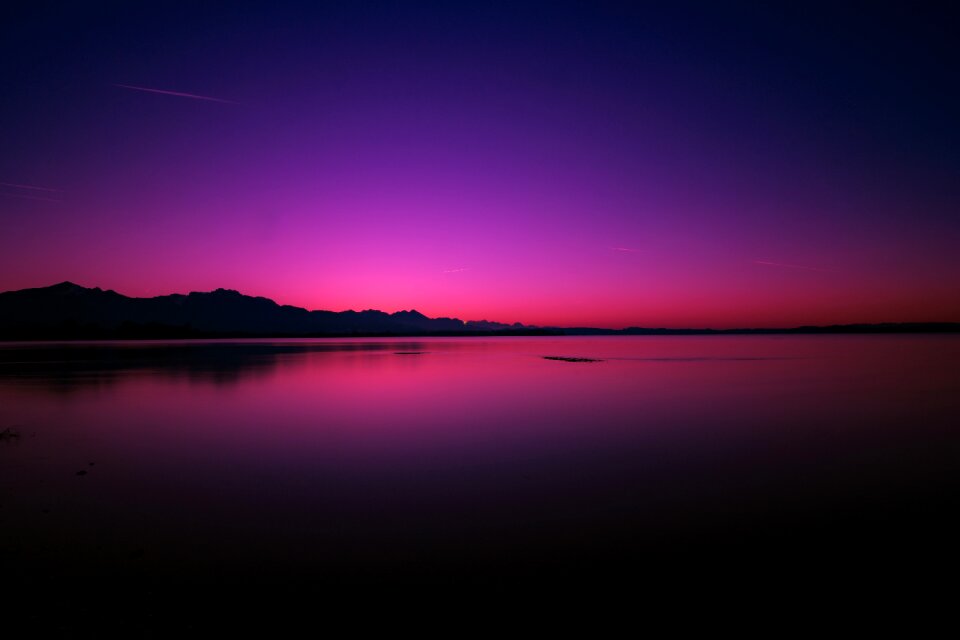Evening afterglow atmosphere