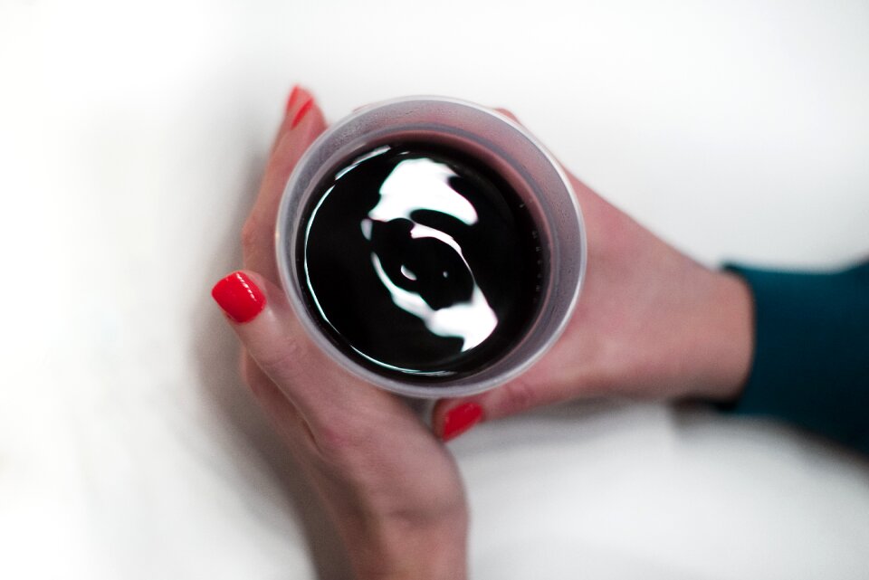 Nail polish woman holding