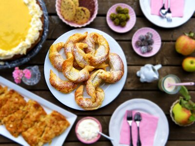 Pastries puff pastry croissant photo