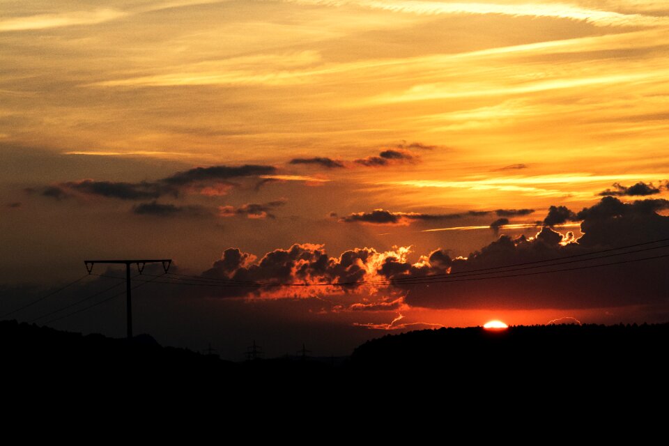 Landscape mood evening sky