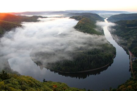 Morgenstimmung saar loop river photo