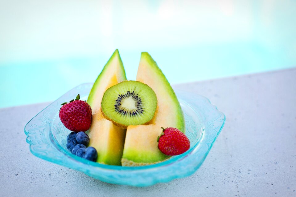 Cantaloupe melon kiwi