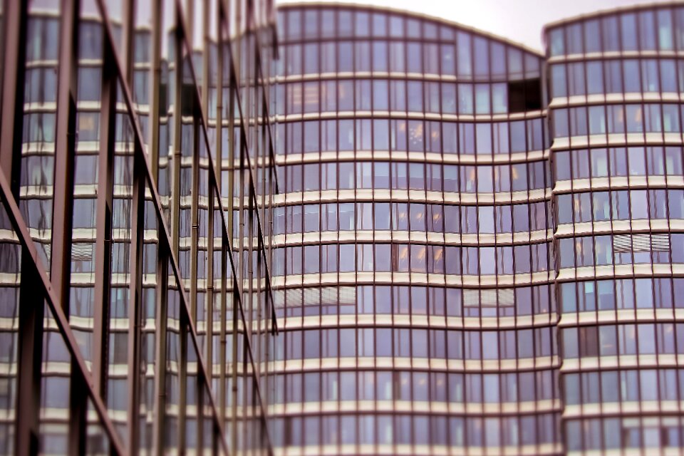City reflection futuristic
