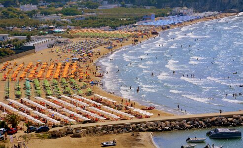 Bathers summer waves
