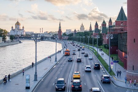 Russia river traffic photo