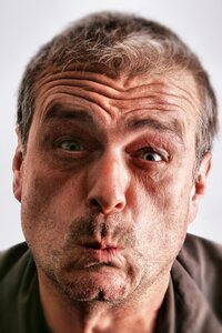 Distorted mouth portrait