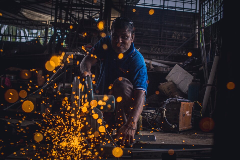 Work welder steel photo