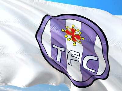 Ligue 1 flag toulouse fc photo