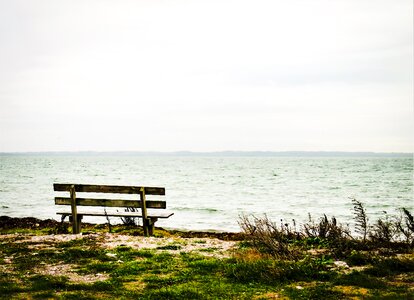 Beach landscape quiet lake photo