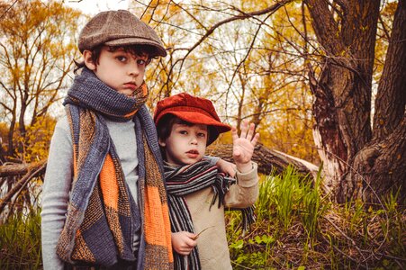 Boys baby outdoors