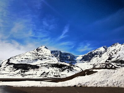 Glacier landscape mountain peak photo