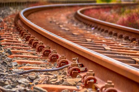 Train rusty railway photo