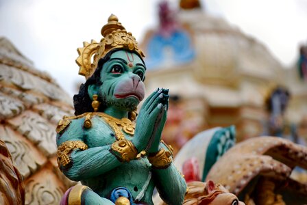 Monkey god hanuman statue photo